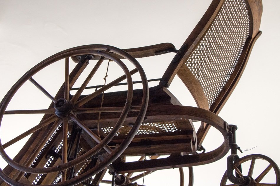 old vintage wheelchair
