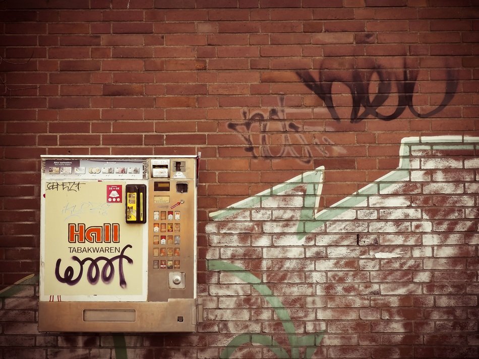 Cigarette Machine on the wall