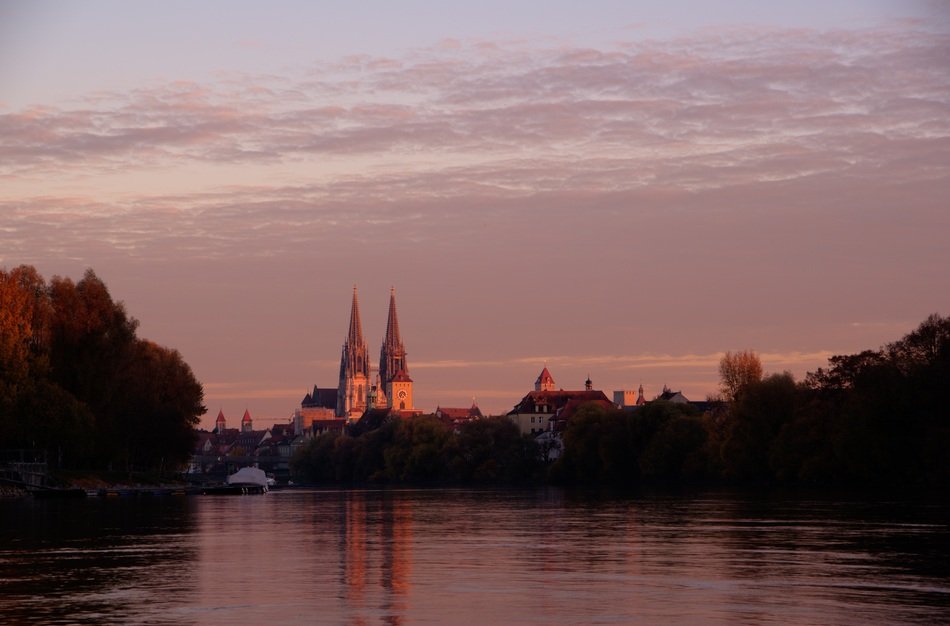 dusk over regensburg
