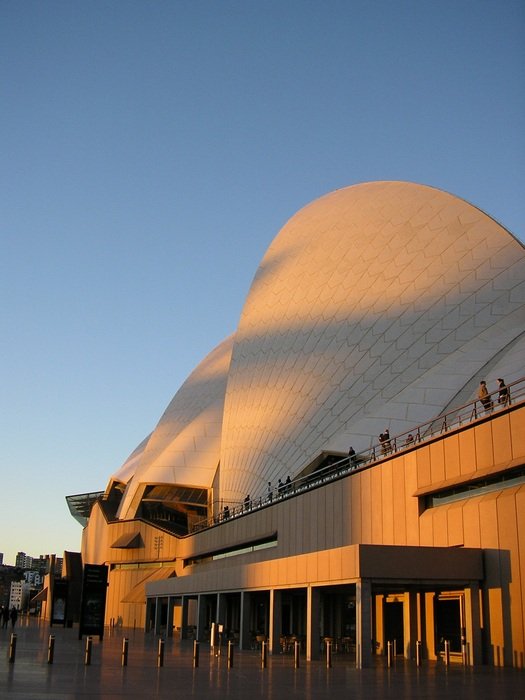 Sydney Opera House in the rays of sunset