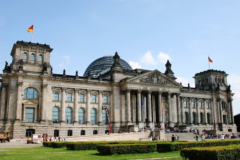 government buildings near the park in Berlin