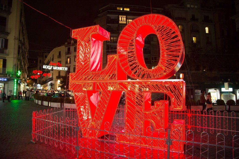 Love sculpture in Naples