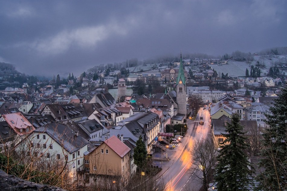 panorama of the winter feldkirch