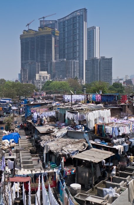 laundry in the slums