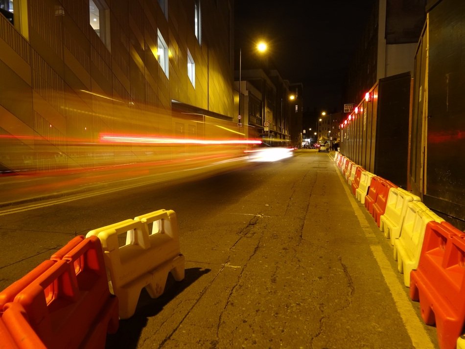 cityscape of Road Works in london