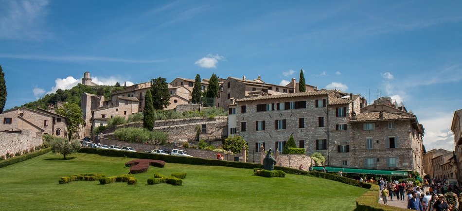 panoramic view of architecture in assisi