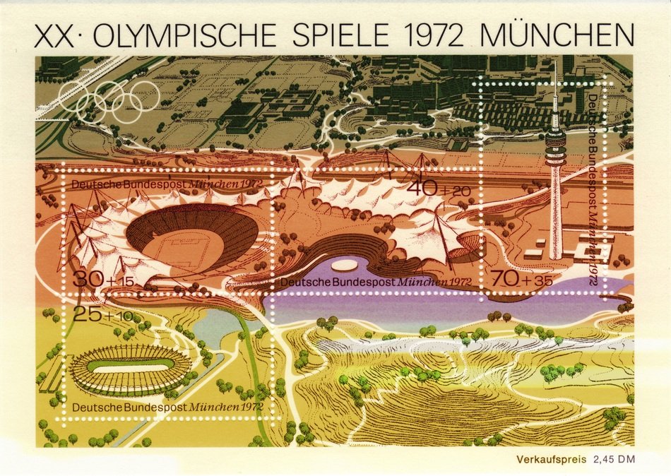 postage stamp in 1972 in honor of the Olympics in Munich