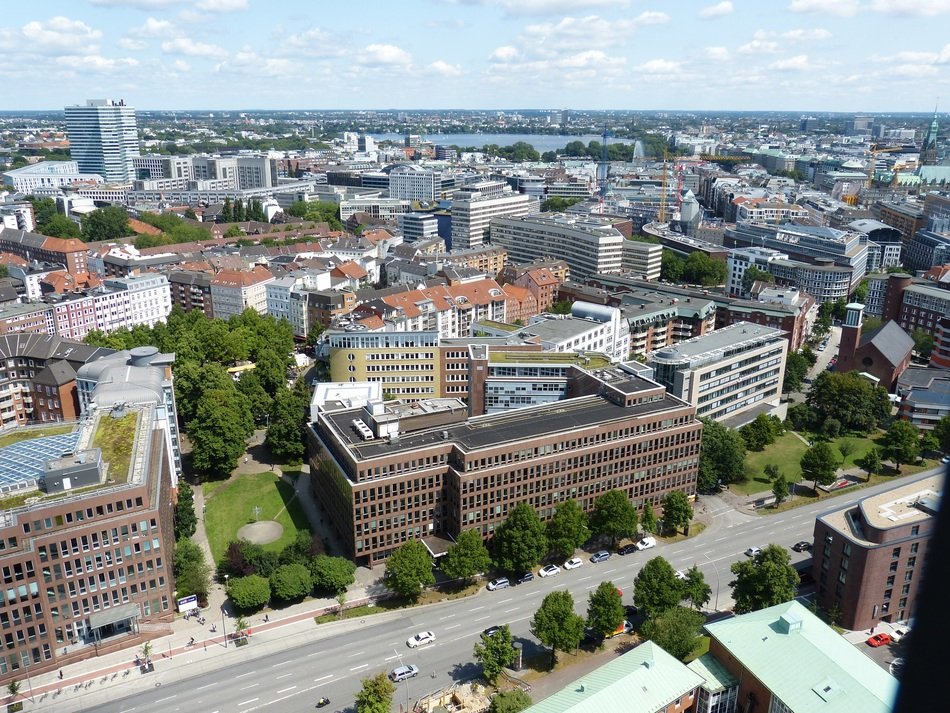 outlook of hamburg in summer