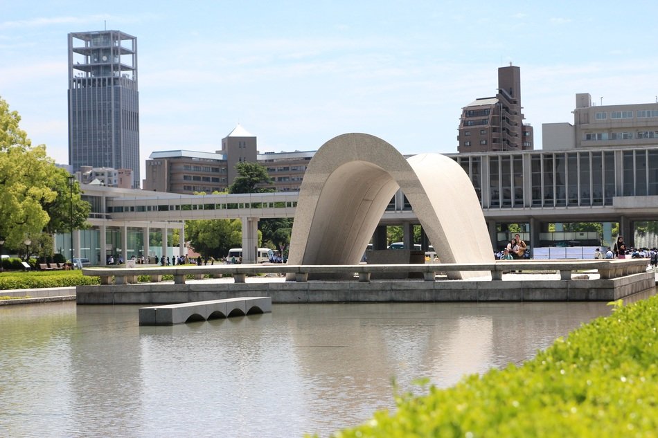 view of hiroshima memorial in japan