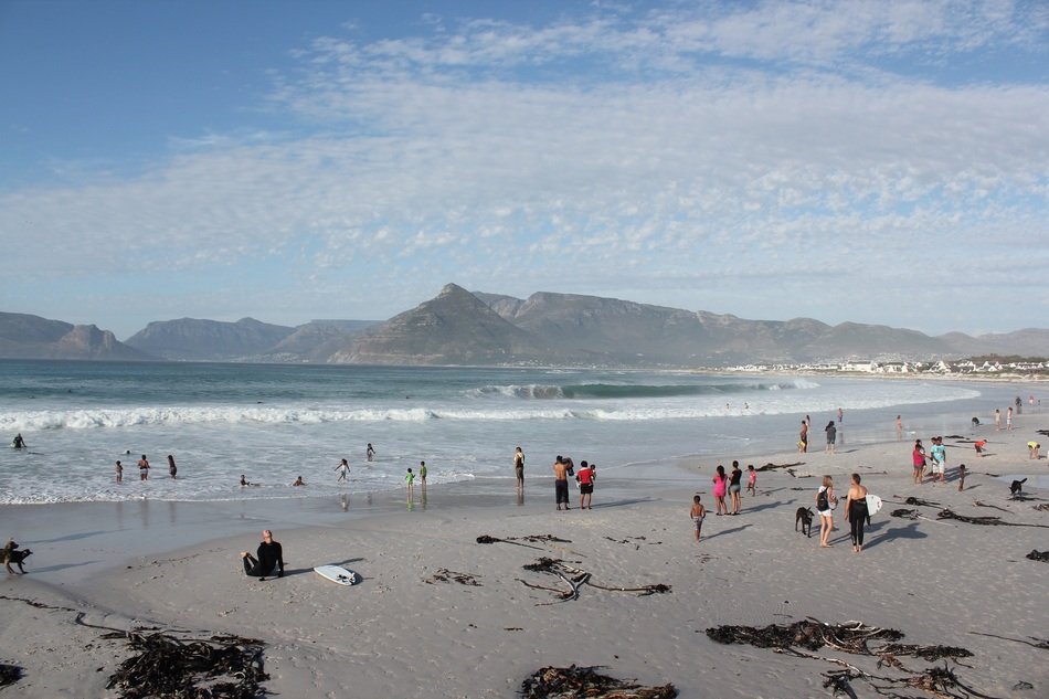 people on Beac, south africa, Kommetjie