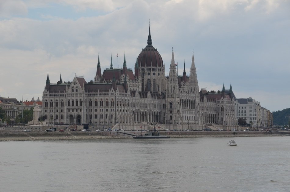 black and white photo of the parliament building in hungary