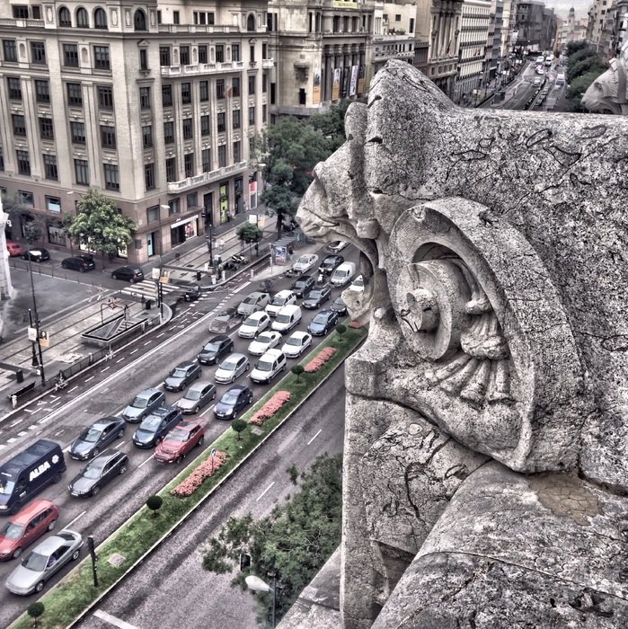 view of the road from the building, madrid