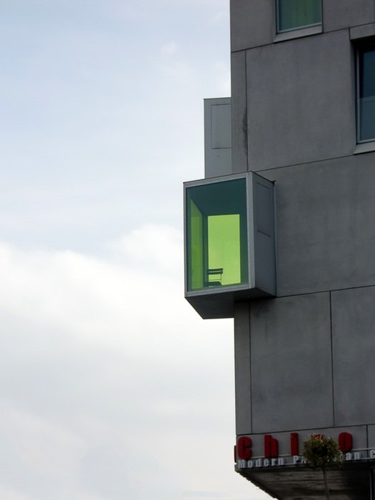 glass box on the building