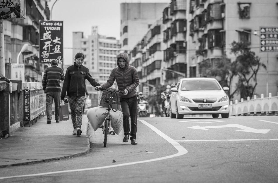 City black and white picture