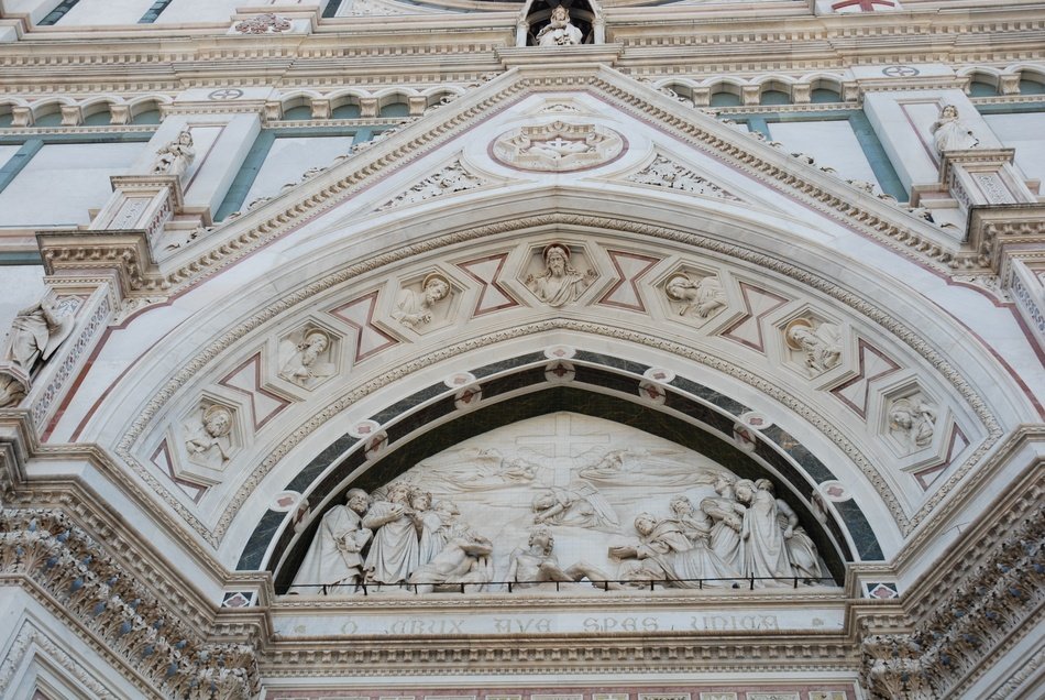 decoration on the wall in the church