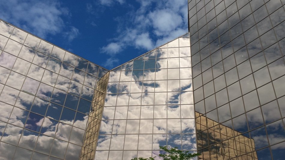 Beautiful modern glass architecture