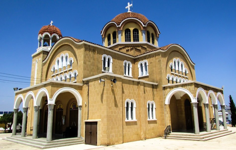 Orthodox church under the blue sky