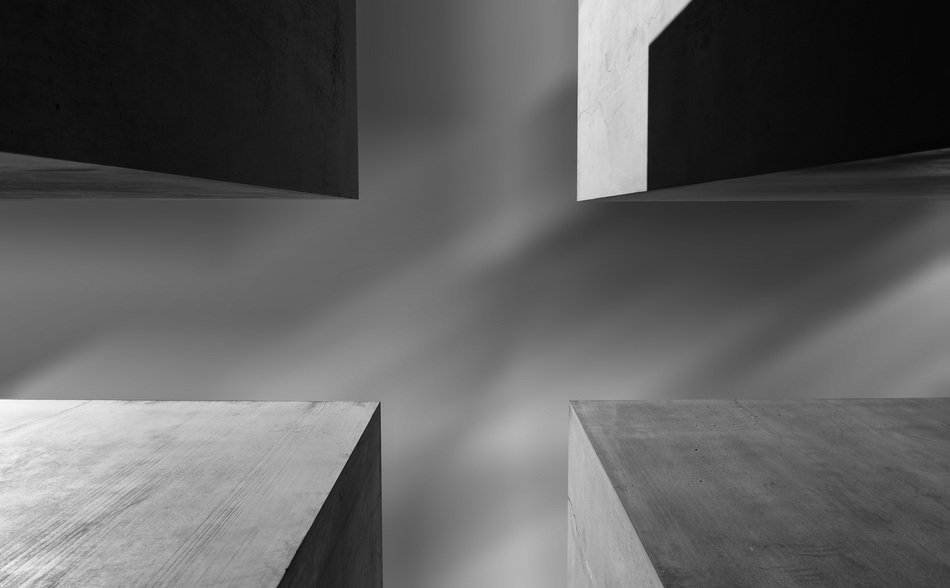 creepy holocaust memorial in Berlin