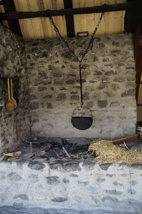 fireplace in the castle in Bach Ritterburg