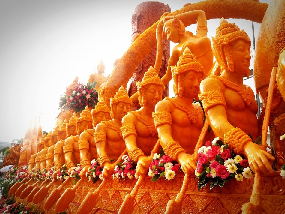 Candle festival in Asia