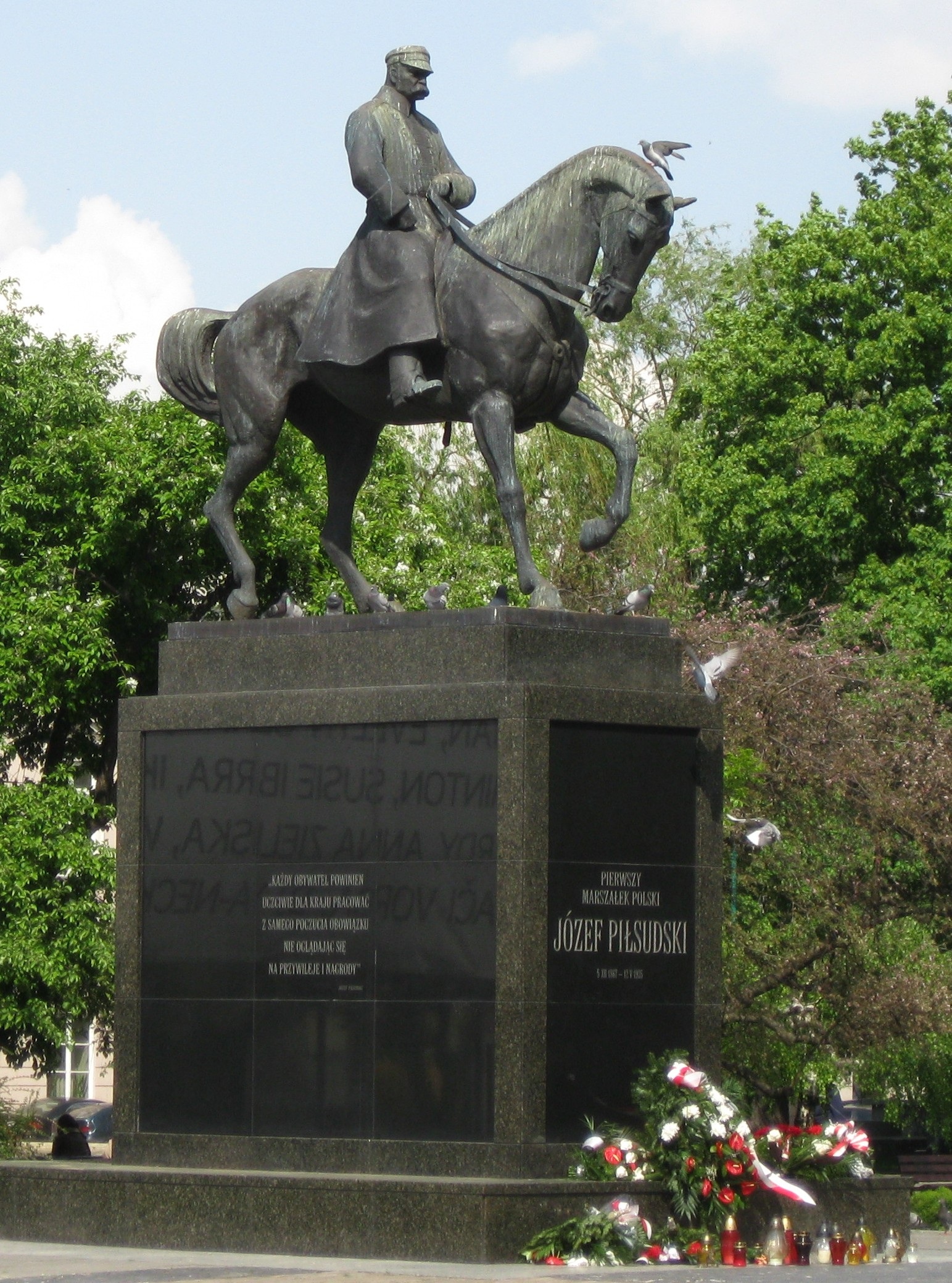 Monument To Marshal Jozef Pilsudski In Lublin Free Image Download