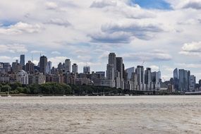 view from the river to manhattan