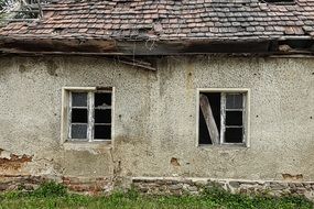 old ruined house