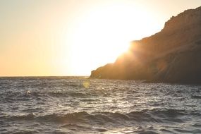 summer bright sunset over the ocean