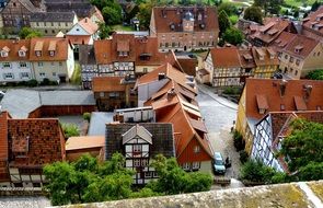 red Roofs of old city, germany, quedlinburg