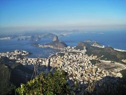 view of the city of Rio de Janeiro near the sea