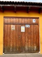 closed wooden door in Antigua