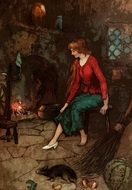 Antique fairy tale stories Warwick Goble illustration
