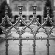 Macro photo of Steel Fence