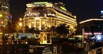 hotel in singapore at night