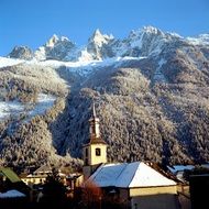 Snowy Alpine Ski Resort