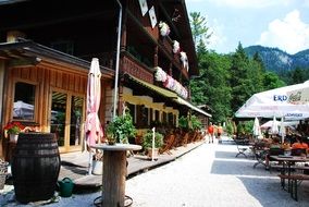 beer garden in Tyrol, Germany