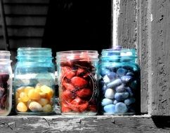 impeccably beautiful Jars with Stones