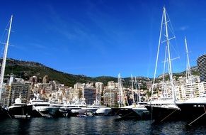 yachts in the port on the Mediterranean