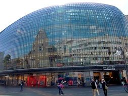 shopping center semi-circular building