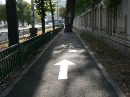 Bicycle paved path