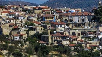 view of Lefkara village in Cyprus