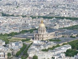 Landscape of big Paris city