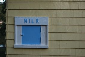 Milk Delivery box in wall, canada, nova scotia, mahone bay