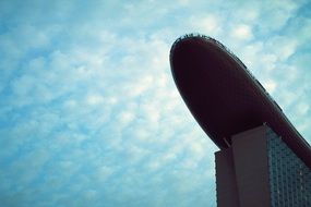 marina bay on the blue sky background