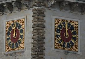 Clock tower in Hamburg city