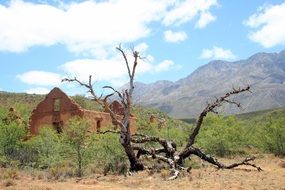 destroyed brick building in South Africa