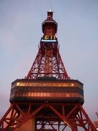 top of the red tower in japan