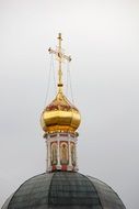 church golden dome monastery in Russia