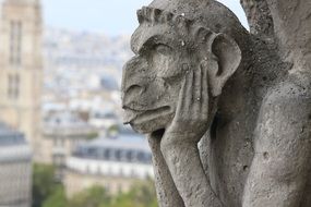 sculpture on an old building