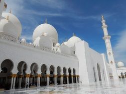 beautiful white sheikh zayed mosque, Emirates, Abu Dhabi